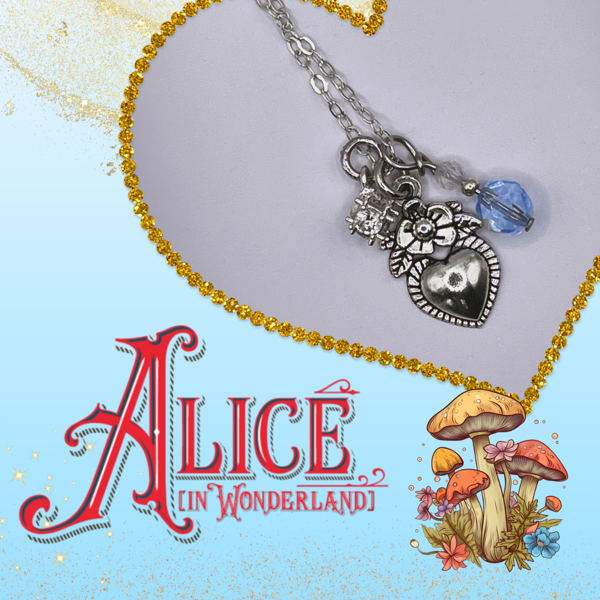 Disney Princess Inspired Heart Necklaces