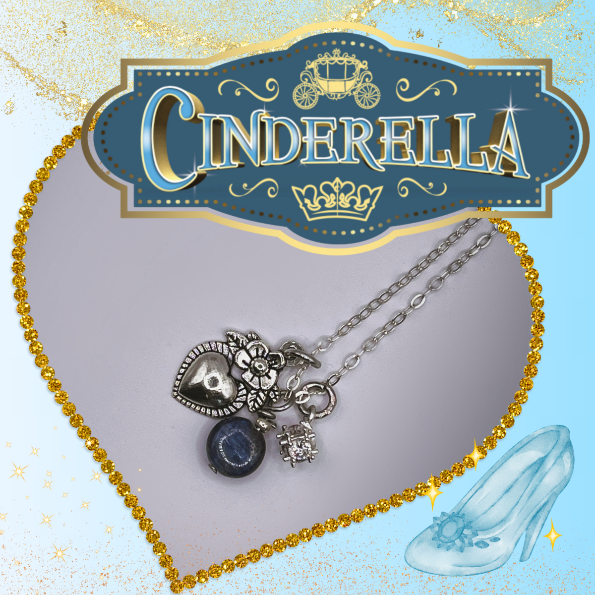 Disney Princess Inspired Heart Necklaces
