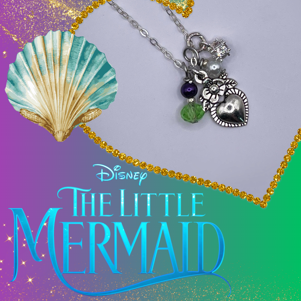 Disney Princess Inspired Heart Necklaces