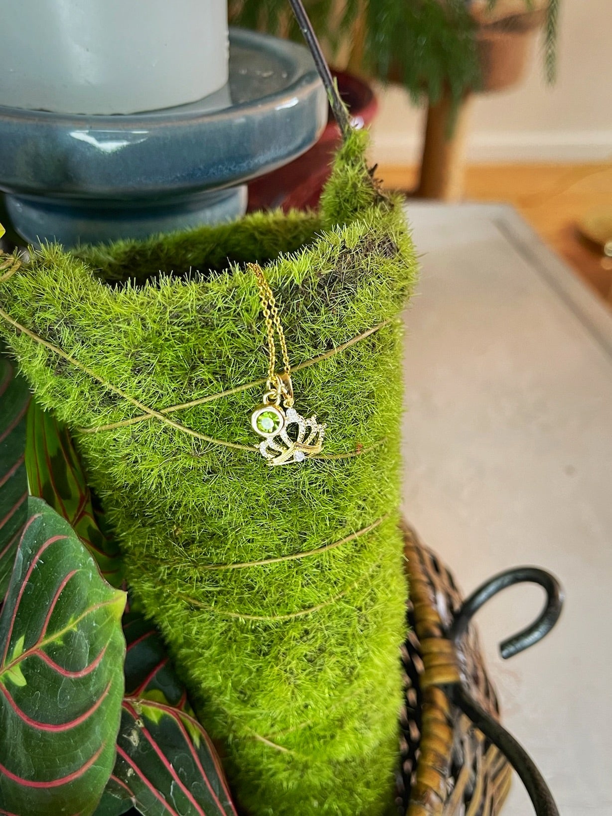 Princess Crown Birthstone Necklace
