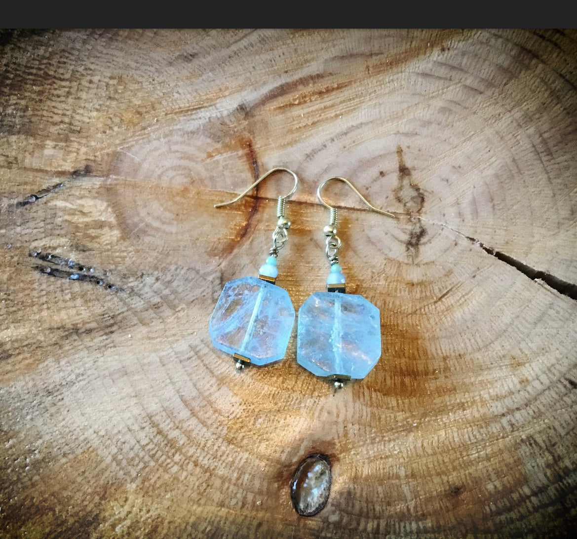 Aqua Chalcedon Ohrringe