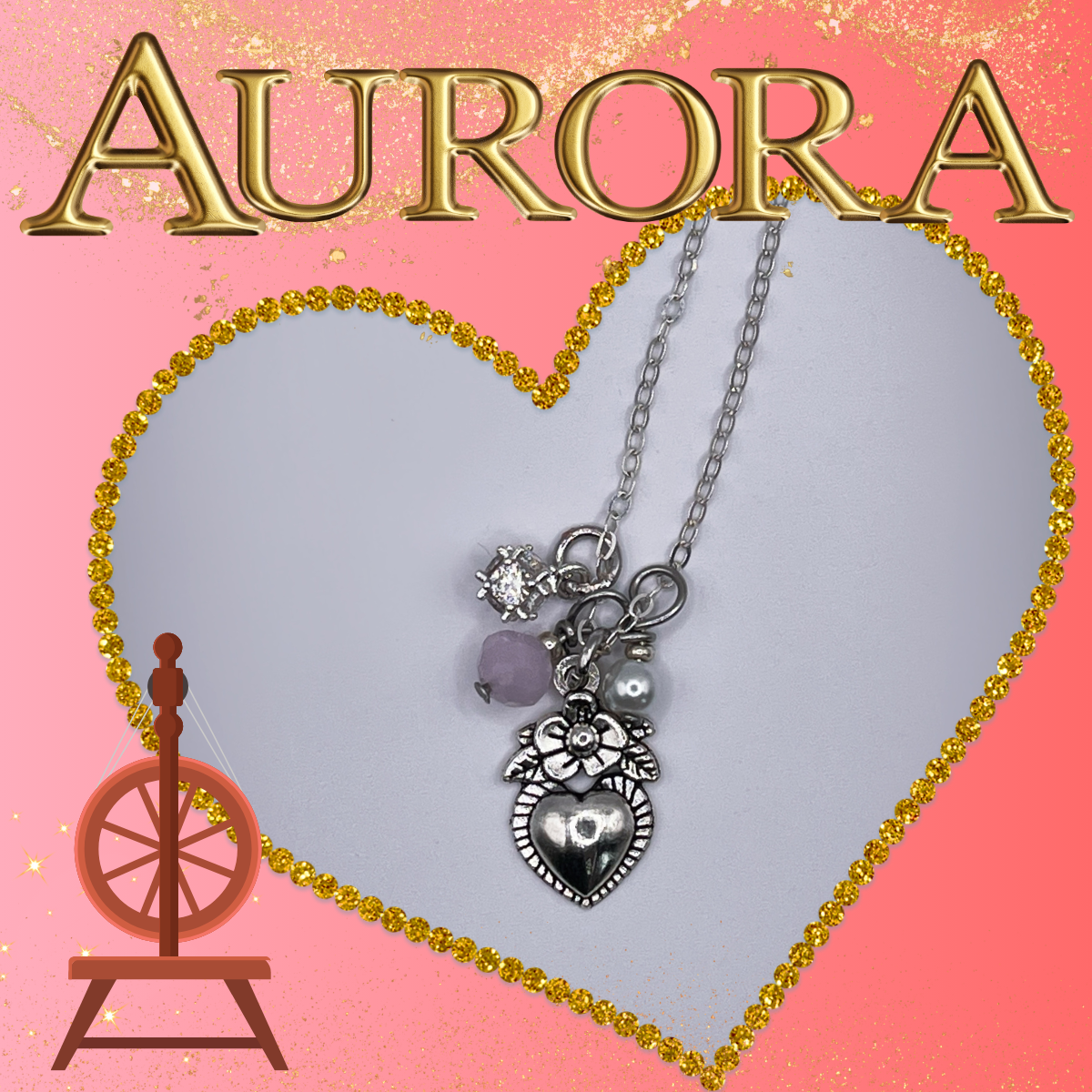 Disney Princess Inspired Heart Necklaces