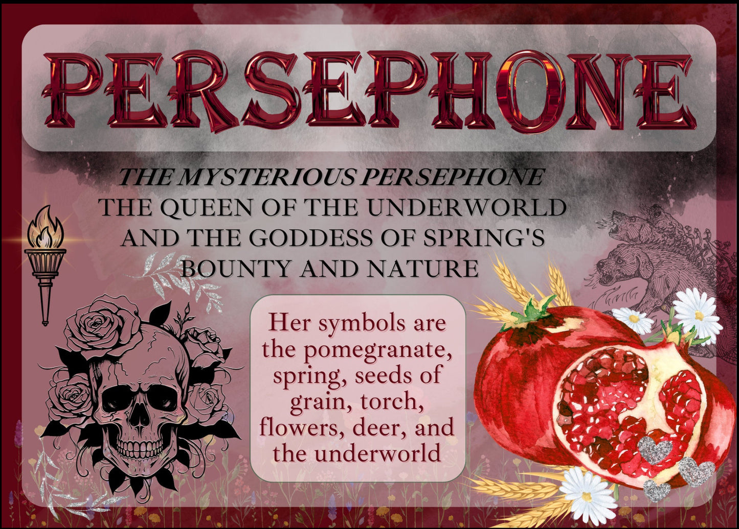 Granatapfeltropfen - Persephone Ohrringe