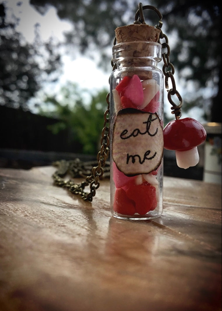Drink Me and Eat Me Necklaces