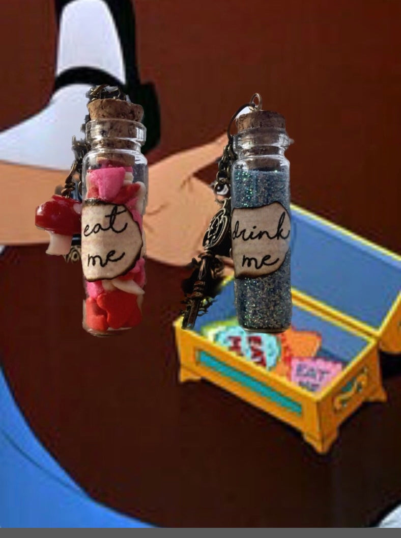 Drink Me and Eat Me Necklaces