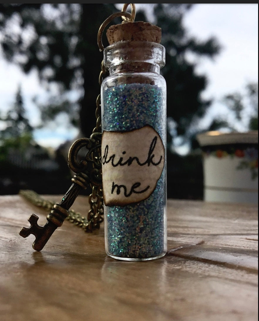 Drink Me and Eat Me Necklaces