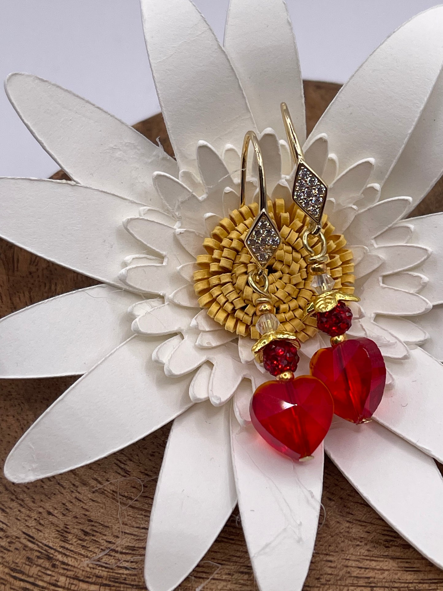 Red Queen Heart Earrings