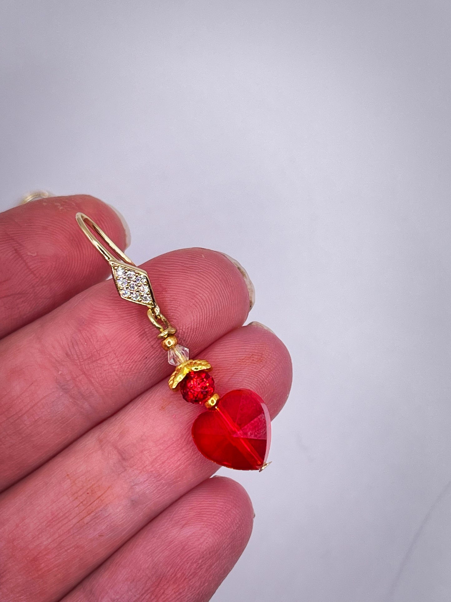 Red Queen Heart Earrings