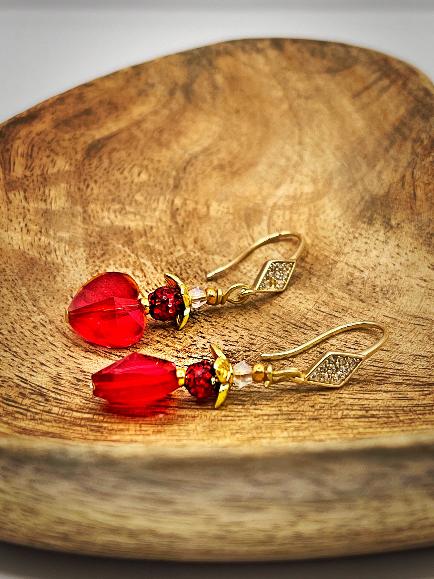 Red Queen Heart Earrings