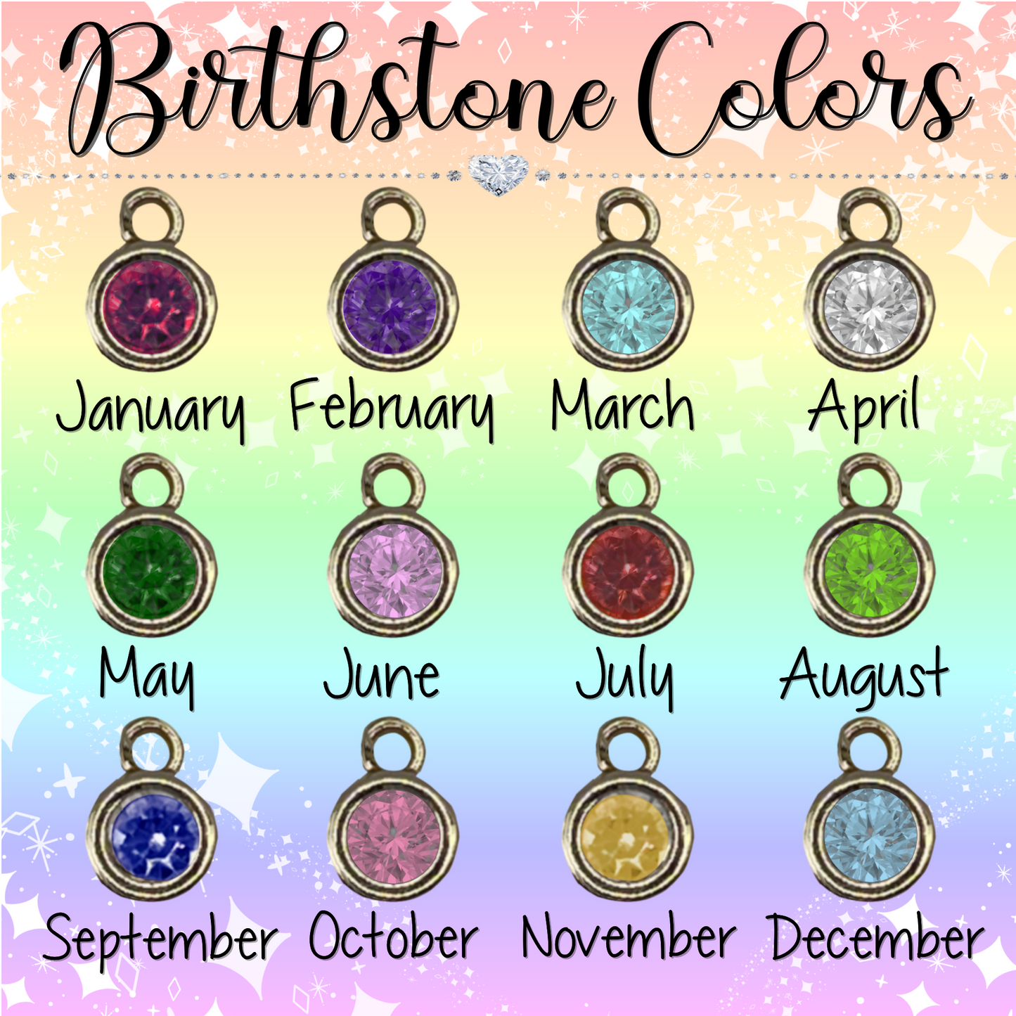 Princess Crown Birthstone Necklace