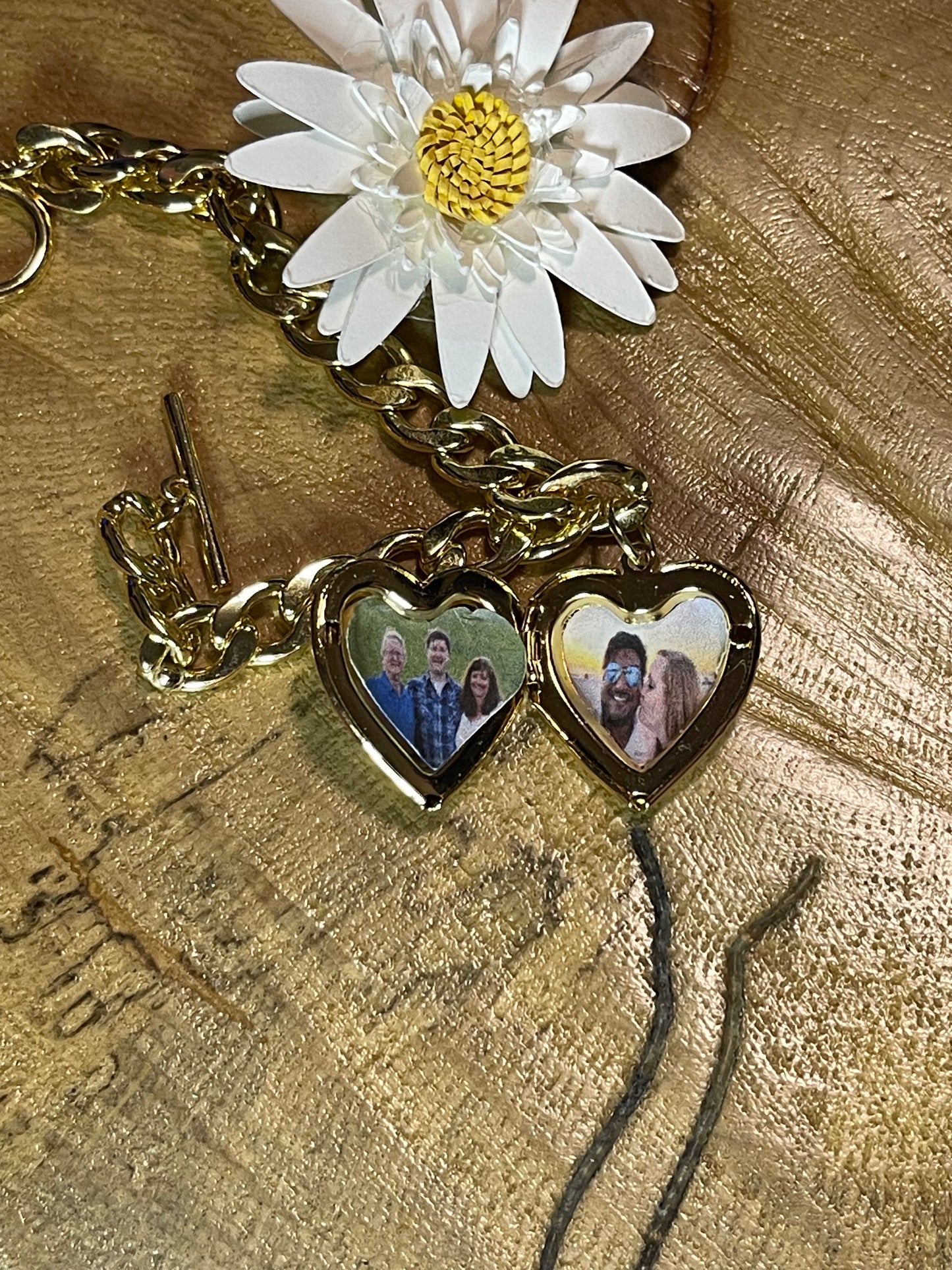 Sparkly Heart Locket Bracelet