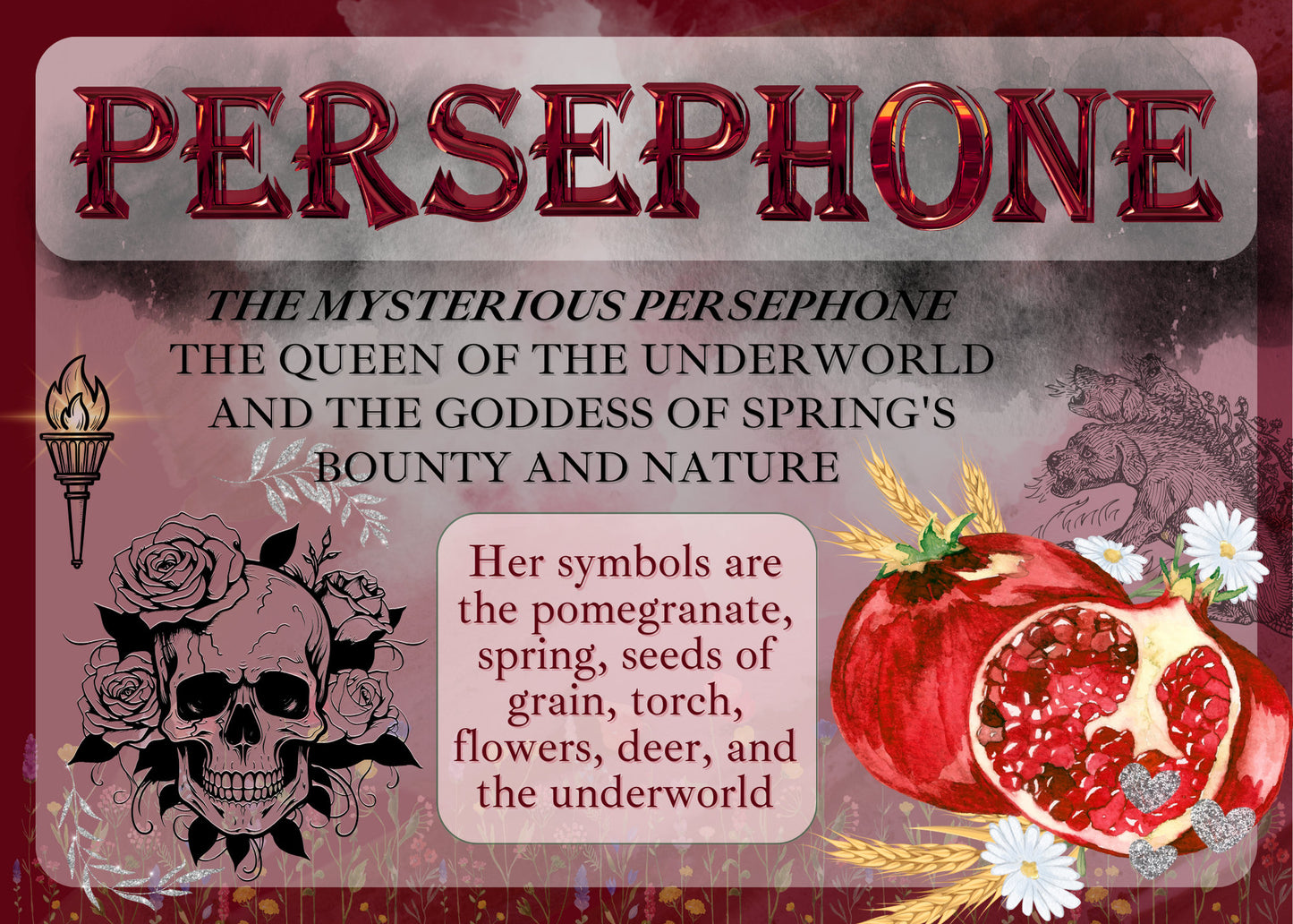 Queen of the Underworld Keychain - Persephone